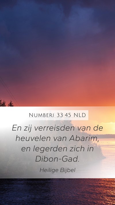 Numberi 33:45 NLD Bible Verse Image