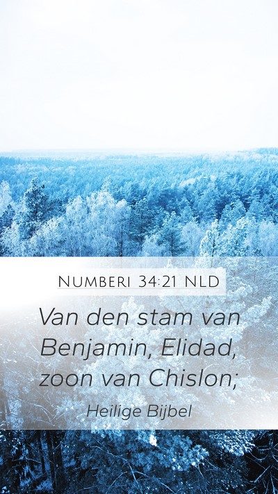 Numberi 34:21 NLD Mobile Phone Wallpaper - Van den stam van Benjamin, Elidad, zoon van - Mobile Bible Verse Wallpaper