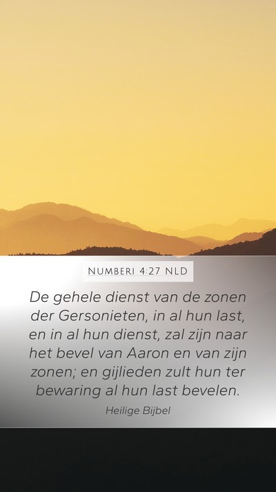 Numberi 4:27 NLD Bible Verse Image