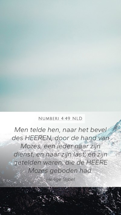 Numberi 4:49 NLD Bible Verse Image