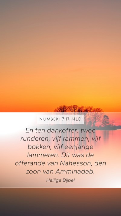 Numberi 7:17 NLD Bible Verse Image