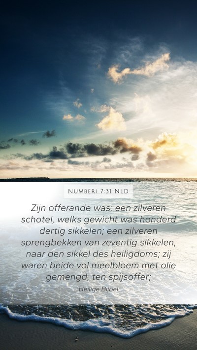 Numberi 7:31 NLD Bible Verse Image