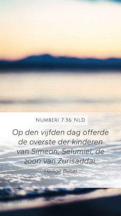 Numberi 7:36 NLD Bible Verse Image