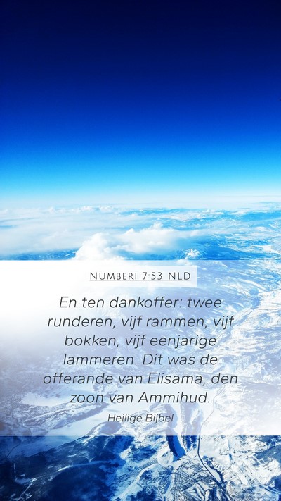 Numberi 7:53 NLD Bible Verse Image