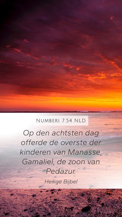 Numberi 7:54 NLD Bible Verse Image