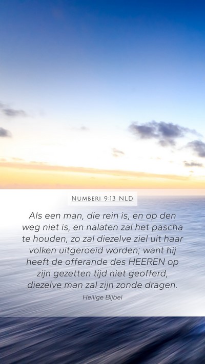 Numberi 9:13 NLD Bible Verse Image