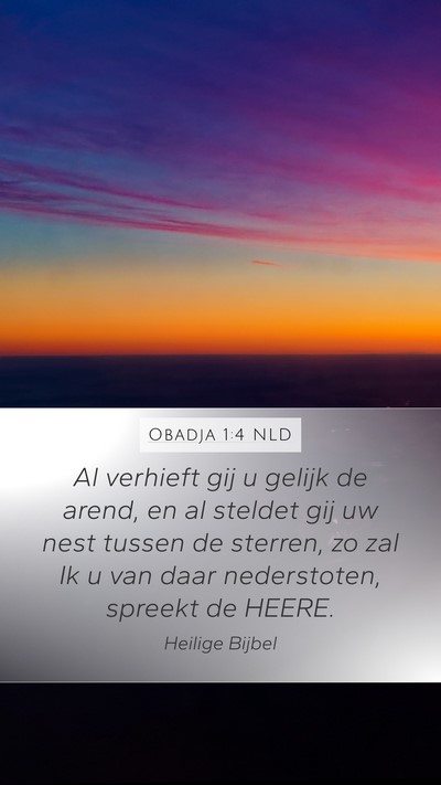 Obadja 1:4 NLD Bible Verse Image