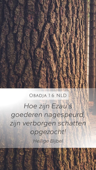 Obadja 1:6 NLD Bible Verse Image