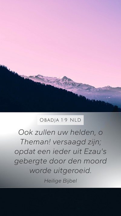 Obadja 1:9 NLD Bible Verse Image