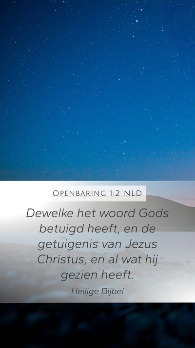 Openbaring 1:2 NLD Bible Verse Image