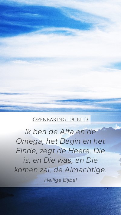 Openbaring 1:8 NLD Bible Verse Image
