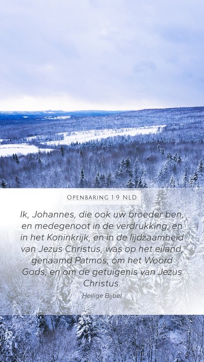 Openbaring 1:9 NLD Bible Verse Image