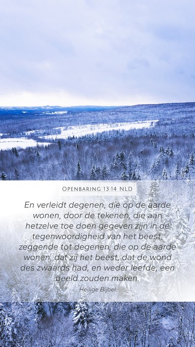 Openbaring 13:14 NLD Bible Verse Image