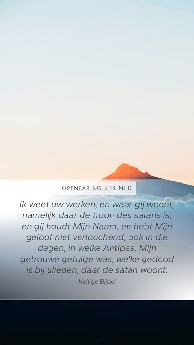 Openbaring 2:13 NLD Bible Verse Image