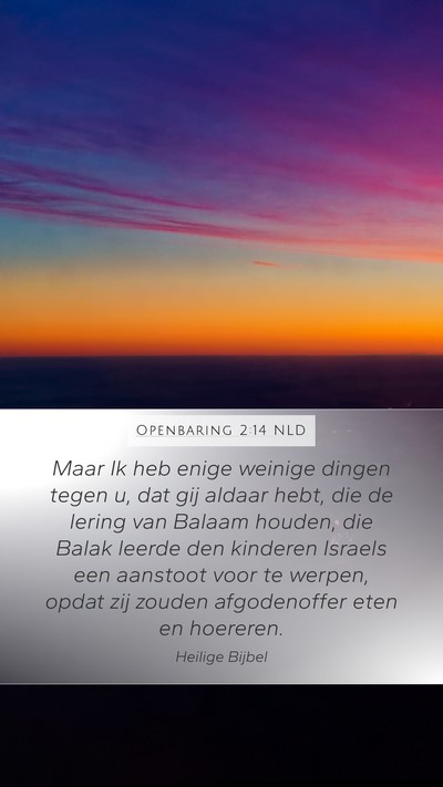 Openbaring 2:14 NLD Bible Verse Image