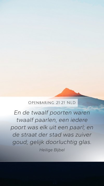 Openbaring 21:21 NLD Bible Verse Image