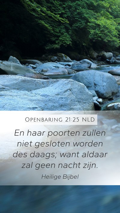 Openbaring 21:25 NLD Bible Verse Image