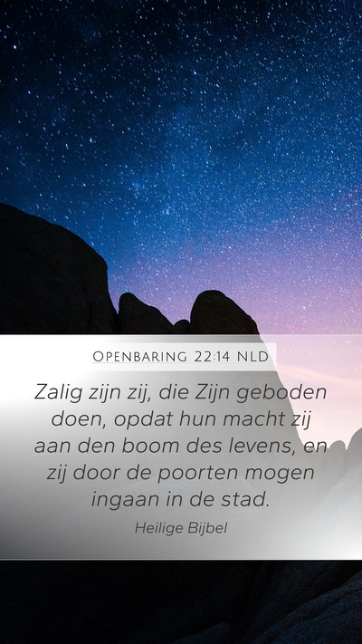 Openbaring 22:14 NLD Bible Verse Image