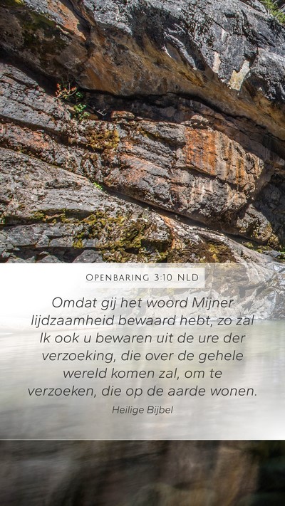 Openbaring 3:10 NLD Bible Verse Image
