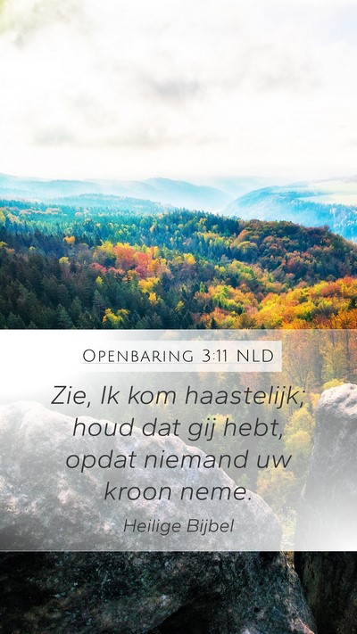 Openbaring 3:11 NLD Bible Verse Image