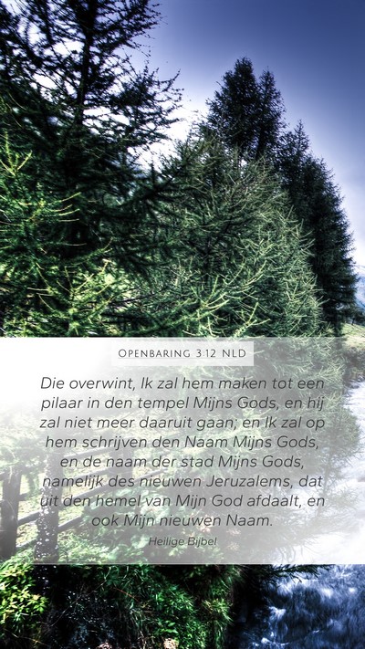 Openbaring 3:12 NLD Bible Verse Image