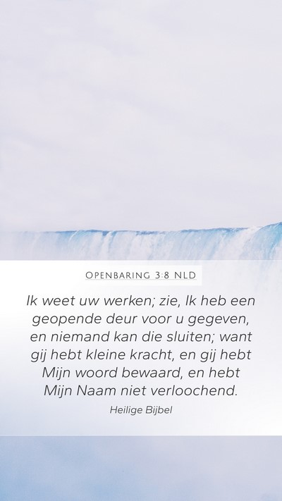 Openbaring 3:8 NLD Bible Verse Image