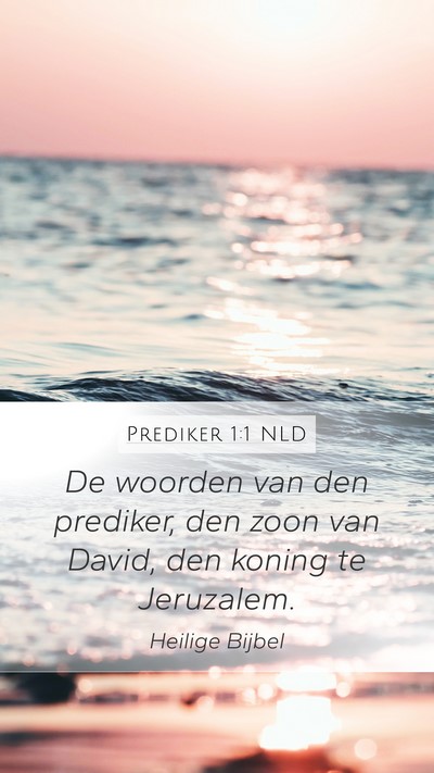 Prediker 1:1 NLD Bible Verse Image