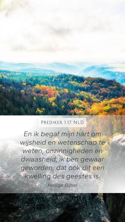 Prediker 1:17 NLD Bible Verse Image
