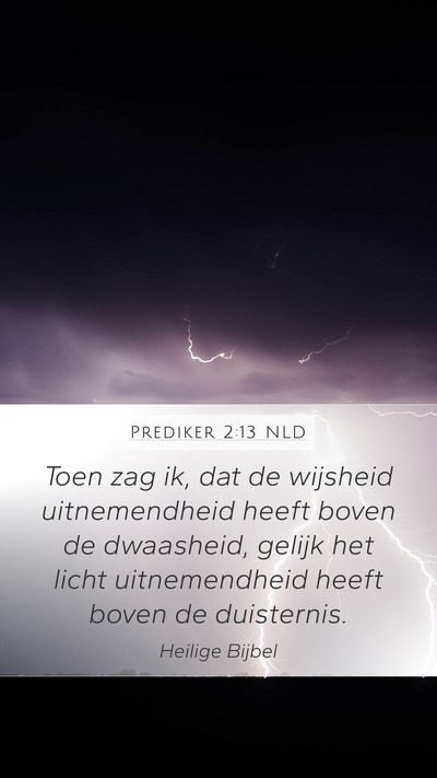 Prediker 2:13 NLD Bible Verse Image