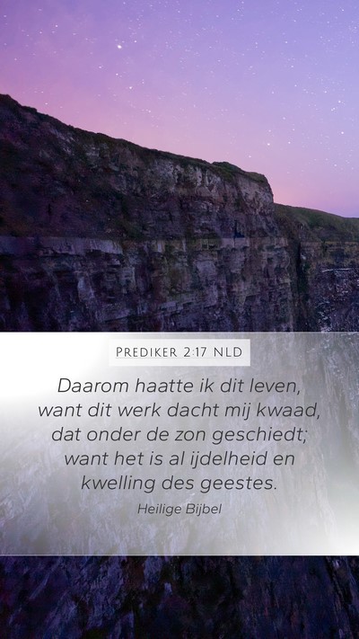 Prediker 2:17 NLD Bible Verse Image