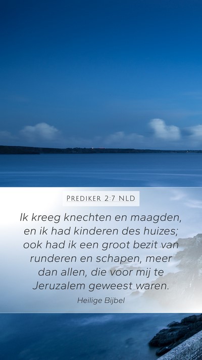 Prediker 2:7 NLD Bible Verse Image