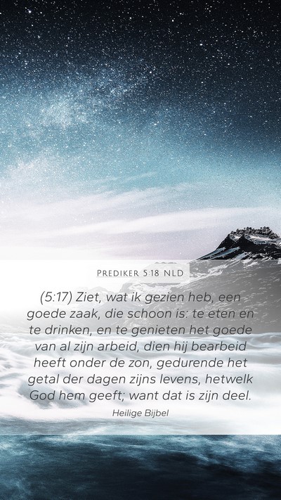Prediker 5:18 NLD Bible Verse Image