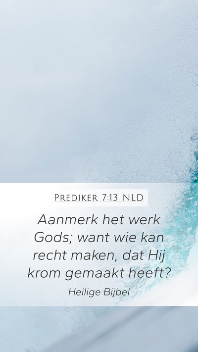 Prediker 7:13 NLD Bible Verse Image