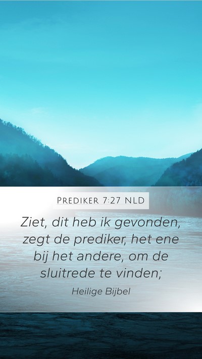 Prediker 7:27 NLD Bible Verse Image