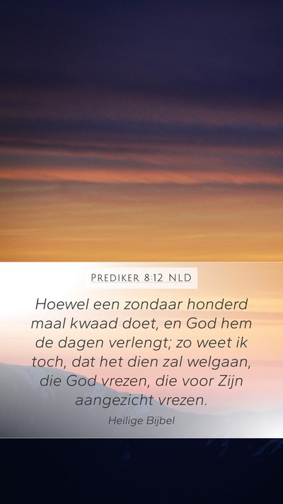 Prediker 8:12 NLD Bible Verse Image