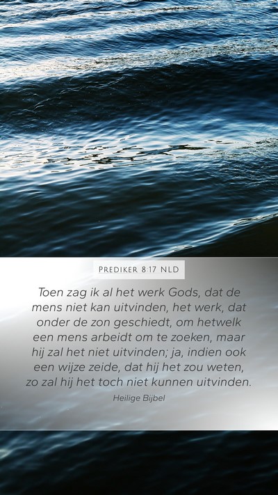 Prediker 8:17 NLD Bible Verse Image