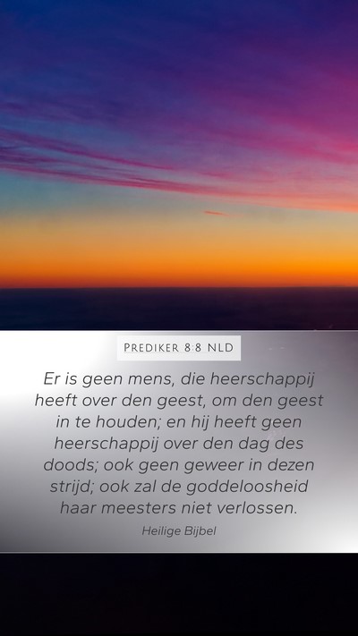 Prediker 8:8 NLD Bible Verse Image