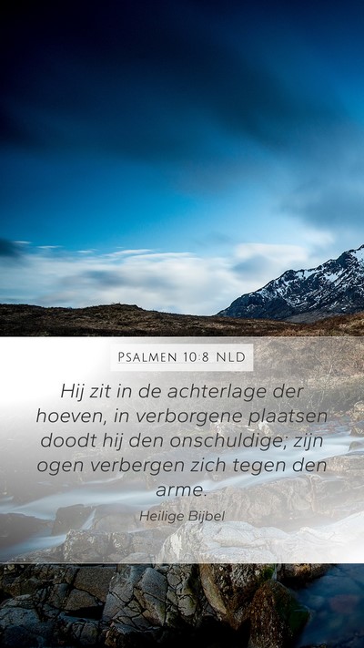 Psalmen 10:8 NLD Bible Verse Image