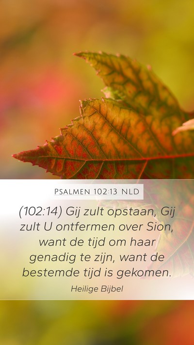 Psalmen 102:13 NLD Bible Verse Image