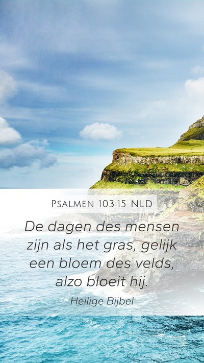 Psalmen 103:15 NLD Bible Verse Image