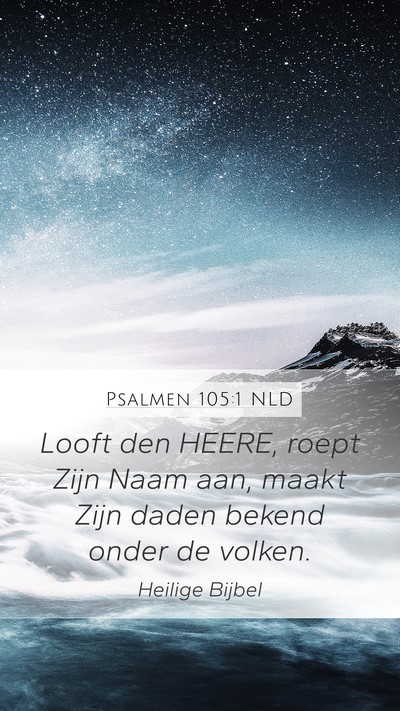 Psalmen 105:1 NLD Bible Verse Image