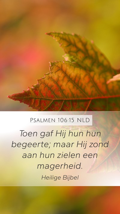 Psalmen 106:15 NLD Bible Verse Image