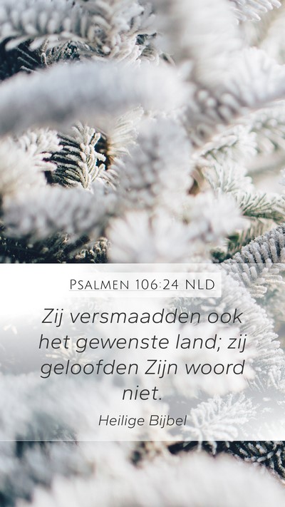 Psalmen 106:24 NLD Bible Verse Image