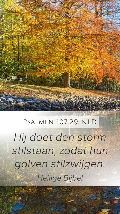 Psalmen 107:29 NLD Bible Verse Image