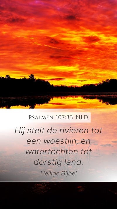 Psalmen 107:33 NLD Bible Verse Image