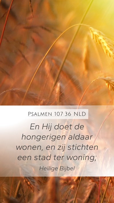 Psalmen 107:36 NLD Bible Verse Image