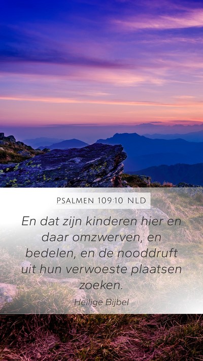 Psalmen 109:10 NLD Bible Verse Image