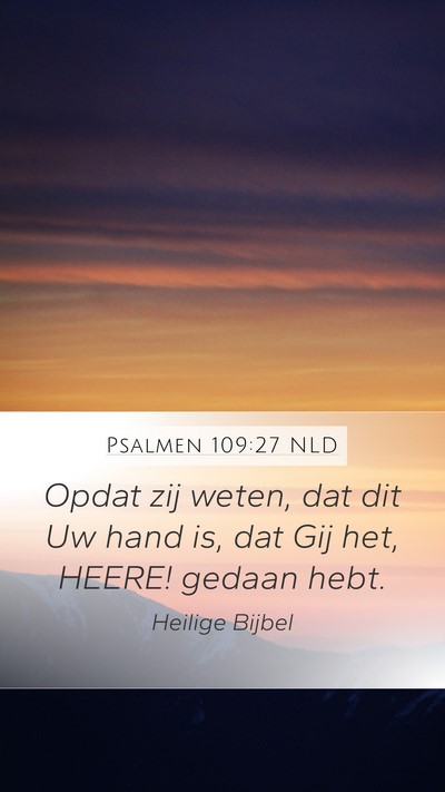 Psalmen 109:27 NLD Bible Verse Image
