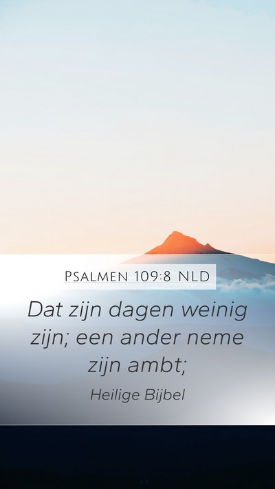 Psalmen 109:8 NLD Bible Verse Image
