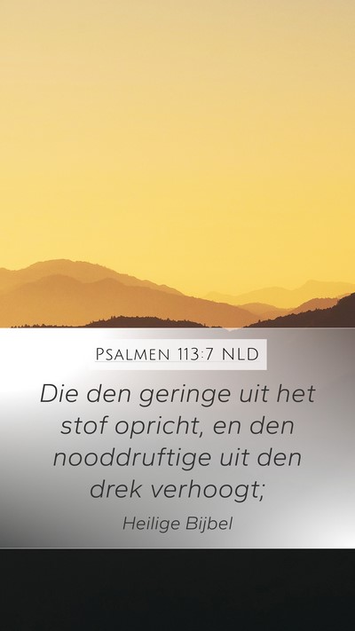 Psalmen 113:7 NLD Bible Verse Image